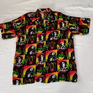 Motion Bob Marley Button Up Shirt
